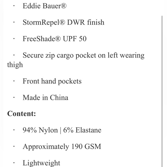 NWOT Eddie Bauer Women’s Rainier Hiking Cargo Water repellent shorts size 4 - Picture 12 of 14